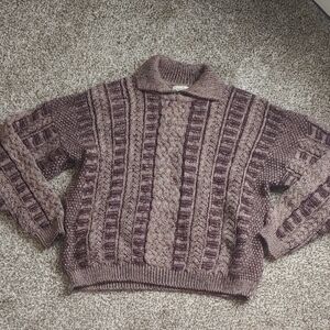 VTG Carraig Donn Brown Wool Sweater Size L